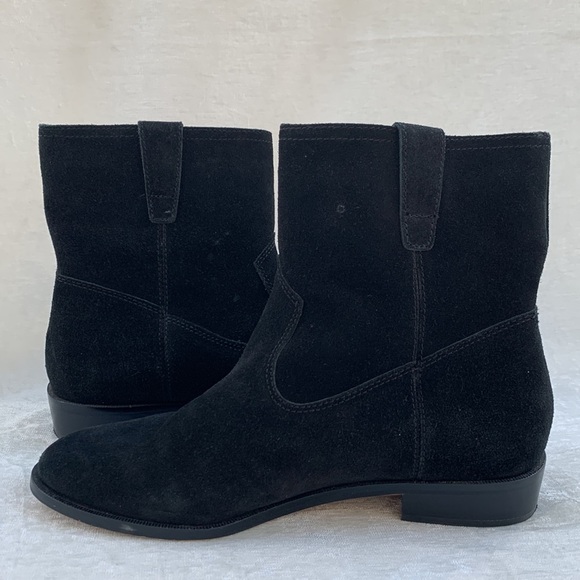 Rebecca Minkoff Chasidy Black Suede Pull On Booties Ankle Boots - Picture 6 of 11